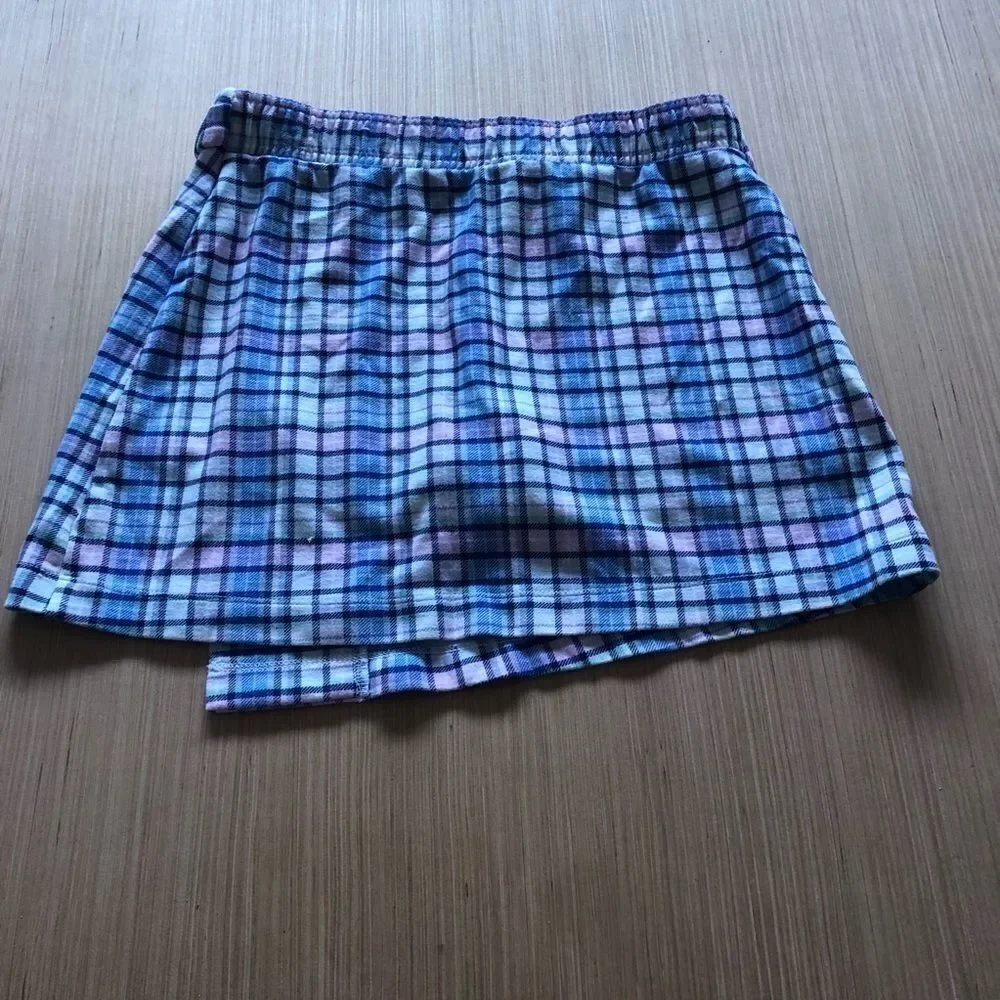 Justice Plaid Purple & Blue Skort Skirt